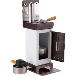 Incense Cones- and Scented Oil Stove White/Copper - 19 cm / 7.5 inch