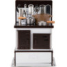 Smoking Stove - Kitchen Stove White-Copper - 21 cm / 8.3 inch
