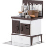 Smoking Stove - Kitchen Stove White-Copper - 21 cm / 8.3 inch
