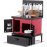 Smoking Stove - Kitchen Stove Red-Black - 21 cm / 8.3 inch