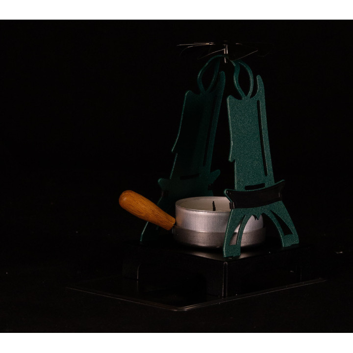 Pyramid Tea Light Holder - Green - 11 cm / 4.3 inch