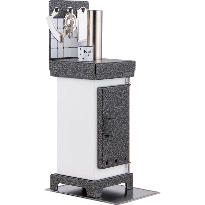 Smoking Stove - The Classic White/Silver - 19 cm / 7.5 inch