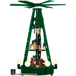 3-Tier Pyramid for Outside - Nativity - Gray - 160 cm / 63 inch