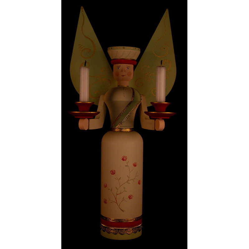 Light Angel Beige with Light Green Wings - 40 cm / 15.7 inch