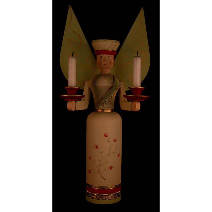 Light Angel Beige with Light Green Wings - 40 cm / 15.7 inch