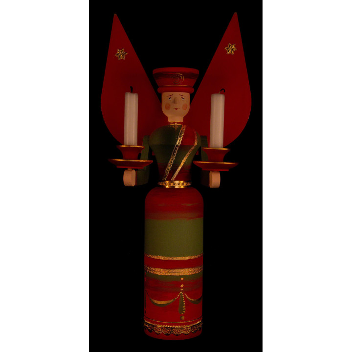 Light Angel Green with Red Wings - 40 cm / 15.7 inch