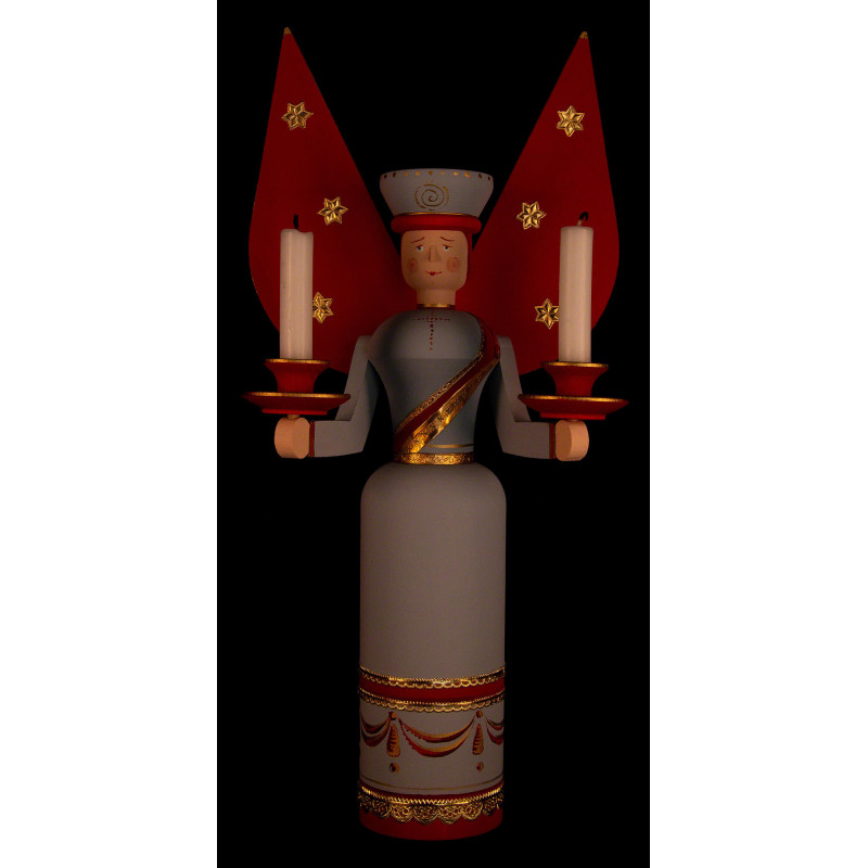 Light Angel Light Blue with Red Wings - 40 cm / 15.7 inch