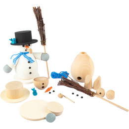 Bastelset Räuchermännchen Schneemann mit Reisig - 14 cm
