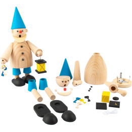 Bastelset Räuchermännchen Wichtel mit Laterne - 22 cm