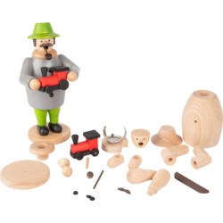 Bastelset Räuchermännchen Mann mit Eisenbahn - 14,5 cm