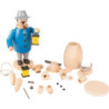 Bastelset Räuchermännchen Mann mit Laterne - 14,5 cm