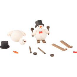 Handicraft Set - Snowman on Skis with Top Hat - 6 cm / 2.4 inch