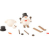 Handicraft Set - Snowman on Skis with Top Hat - 6 cm / 2.4 inch