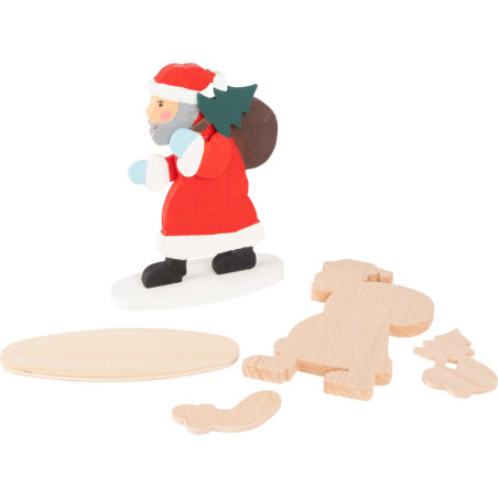 Bastelset Flachfigur Weihnachtsmann - 14 cm