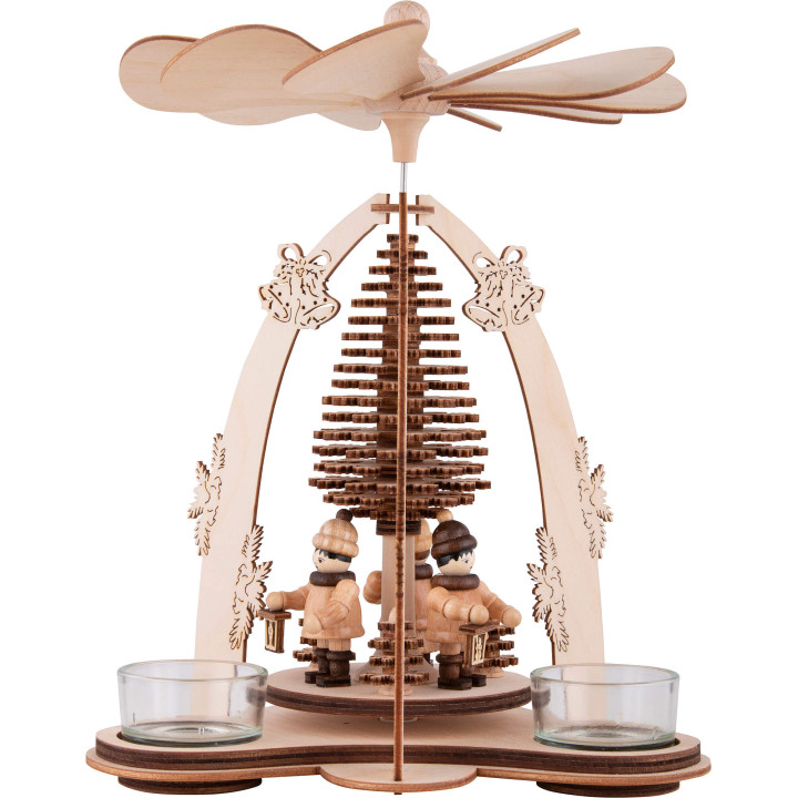 1-stöckige Pyramide Laternenkinder mit Schichtenbaum - 24 cm