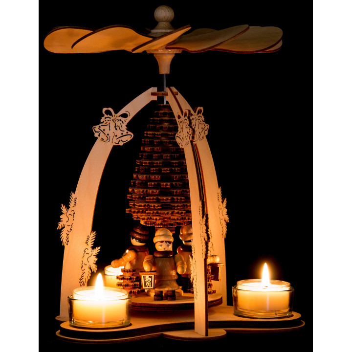1-stöckige Pyramide Laternenkinder mit Schichtenbaum - 24 cm