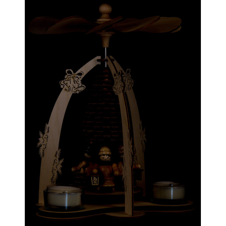 1-stöckige Pyramide Laternenkinder mit Schichtenbaum - 24 cm