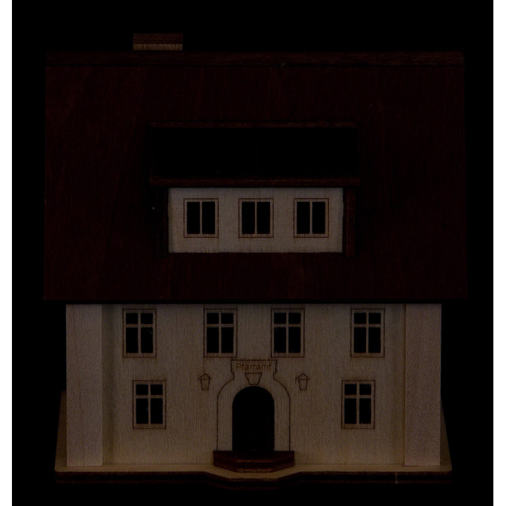 Lighted House - Rectory - 9,5 cm / 3.7 inch
