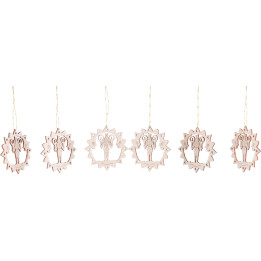 Tree Ornament - Star Light Miner - 6 pcs. - 7 cm / 2.8 inch