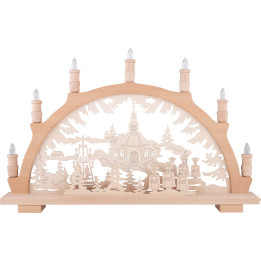 Schwibbogen Seiffener Kirche  - 57x38 cm