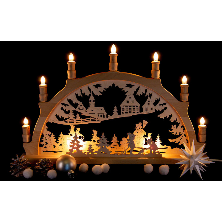 Candle Arch - Winter Children - 57x38 cm / 22.4x15 inch