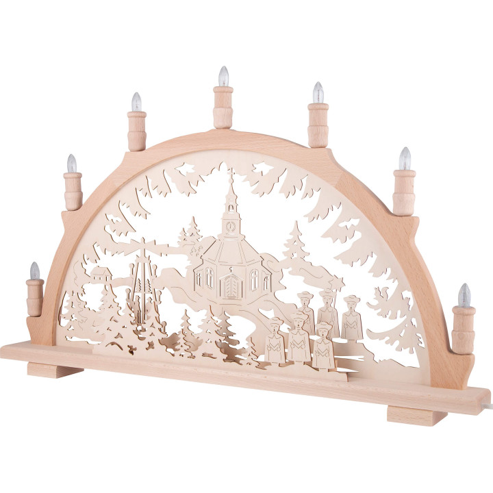 Schwibbogen Seiffener Kirche - 66x44 cm