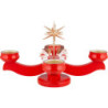 Adventsleuchter mit Engeln rot - 19 cm