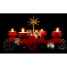 Adventsleuchter mit Engeln rot - 19 cm