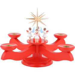Candle Holder - Advent Red - 29x29x26 cm / 11.4x11.4x10.2 inch