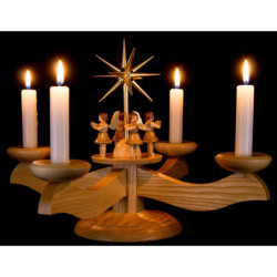 Candle Holder - 4 Angels Natural - 26 cm / 10.2 inch