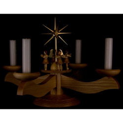 Candle Holder - 4 Angels Natural - 26 cm / 10.2 inch