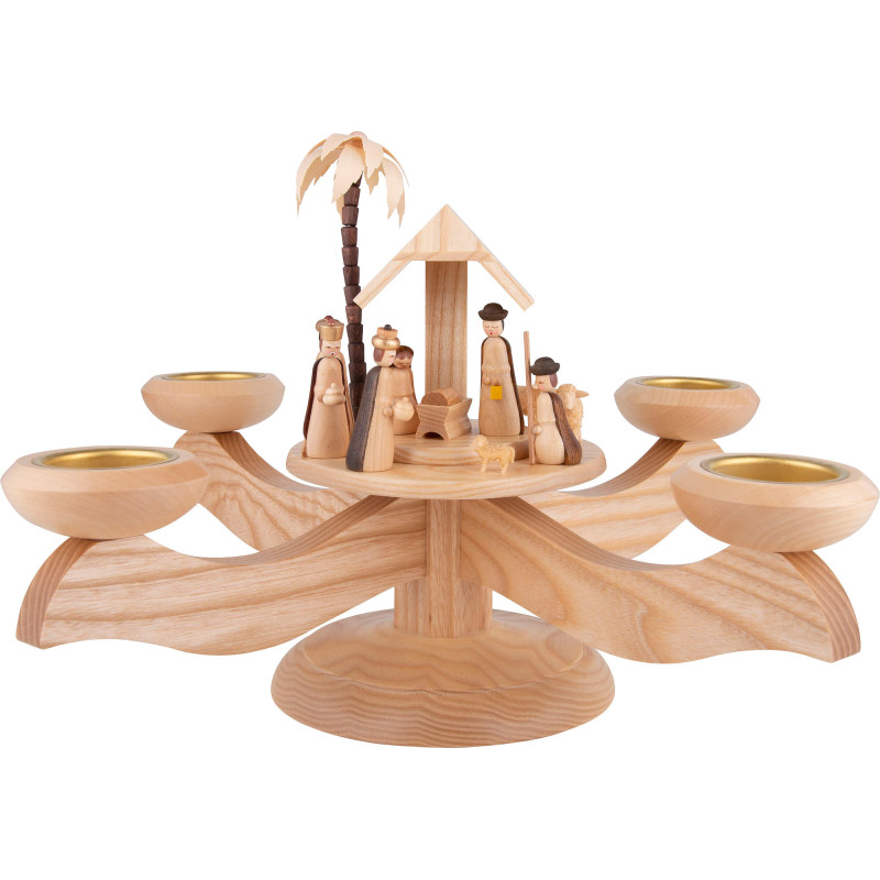 Candle Holder - Nativity Natural - 20 cm / 7.9 inch