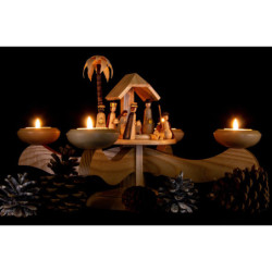 Candle Holder - Nativity Natural - 20 cm / 7.9 inch
