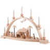 Schwibbogen Christi Geburt natur - 60x35 cm