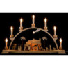 Schwibbogen Christi Geburt natur - 60x35 cm