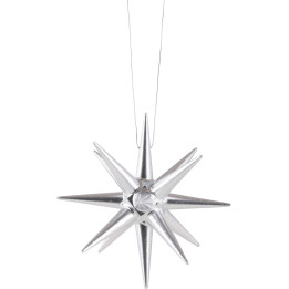 Christbaumschmuck Weihnachtsstern silber - 7 cm