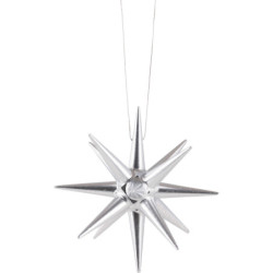 Tree Ornament - Christmas Star Silver - 7 cm / 2.8 inch