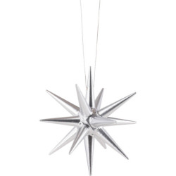 Tree Ornament - Christmas Star Silver - 7 cm / 2.8 inch