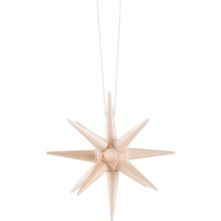 Tree Ornament - Christmas Star Natural - 7 cm / 2.8 inch
