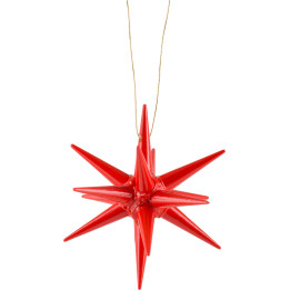 Tree Ornament - Christmas Star Red - 7 cm / 2.8 inch