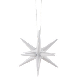 Christbaumschmuck Weihnachtsstern weiß - 7 cm