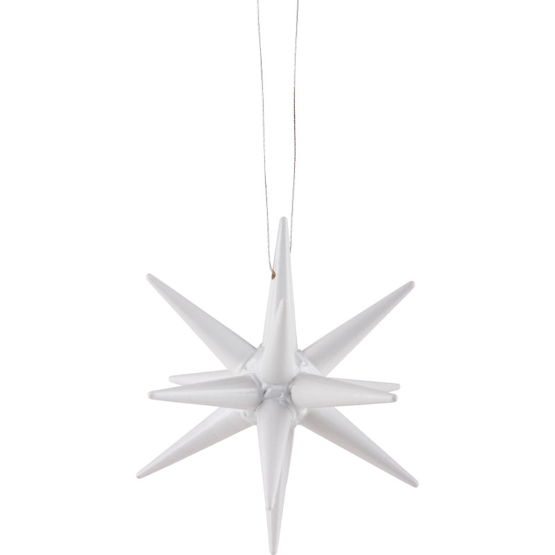 Christbaumschmuck Weihnachtsstern weiß - 7 cm