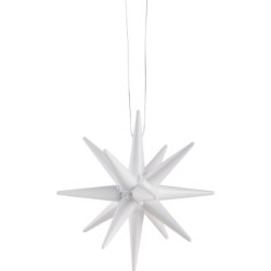 Christbaumschmuck Weihnachtsstern weiß - 7 cm