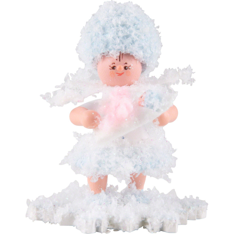 Schneeflöckchen mit Baby Mädchen - 5 cm