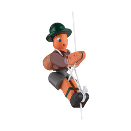 Kletterfigur Klettermax Bergsteiger mit brauner Jacke - 6,5 cm