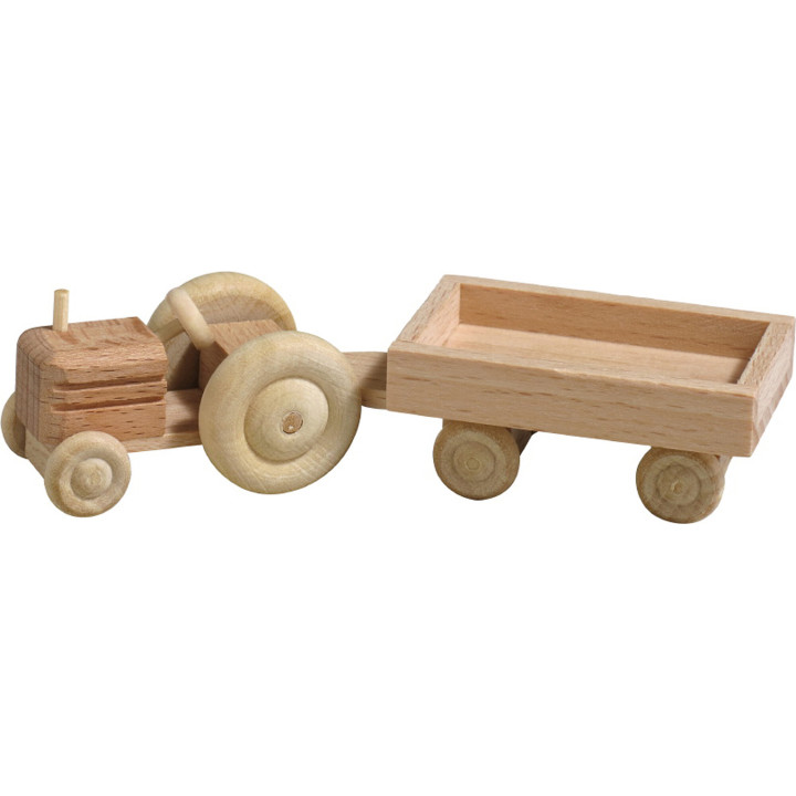 Tractor With Trailer, Natural