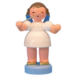 Angel Conductor - Blue Wings - Standing - 6 cm / 2,3 inch