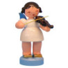 Angel with Violin - Blue Wings - Standing - 6 cm / 2,3 inch