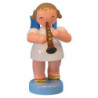 Angel with Clarinet - Blue Wings - Standing - 6 cm / 2,3 inch