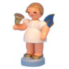 Angel with Bell - Blue Wings - Standing - 6 cm / 2,3 inch